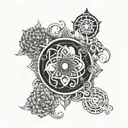 Incorporate a quote from Alan Watts into a design symbolizing self-improvement tattoo design idea