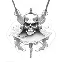 Grim reaper behinde riding choppers  tattoo design idea