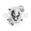 Grim reaper behinde riding choppers  tattoo design idea