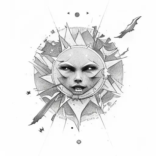 Even the darkest night will and the sun will rise tattoo design idea