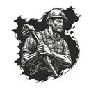 miner tattoo design idea