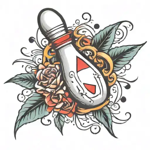 bowling pin tattoo design idea
