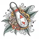 bowling pin tattoo design idea