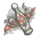 bowling pin tattoo design idea