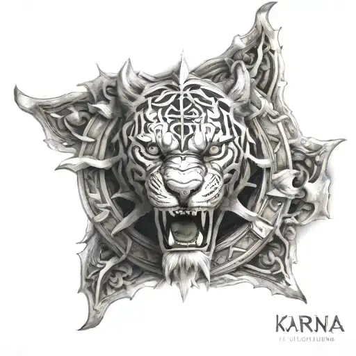 karna forearm tattoo tattoo design idea