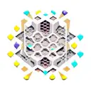 honeycomb and puzzle tattoo design idea