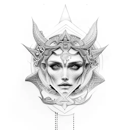 hecate goddess sleeve tattoo tattoo design idea