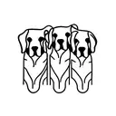 3 headed dog tattoo design idea