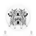 3 headed dog tattoo design idea