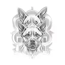 3 headed dog tattoo design idea