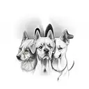 3 headed dog tattoo design idea