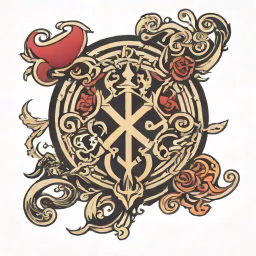 Prince symbol combined tattoo design idea