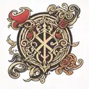 Prince symbol combined tattoo design idea