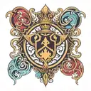 Prince symbol combined tattoo design idea