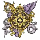 Prince symbol combined tattoo design idea