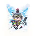 Skiing tattoo  tattoo design idea