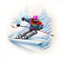 Skiing tattoo  tattoo design idea