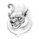 Skiing  tattoo design idea