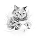 Skiing  tattoo design idea