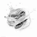 Skiing  tattoo design idea