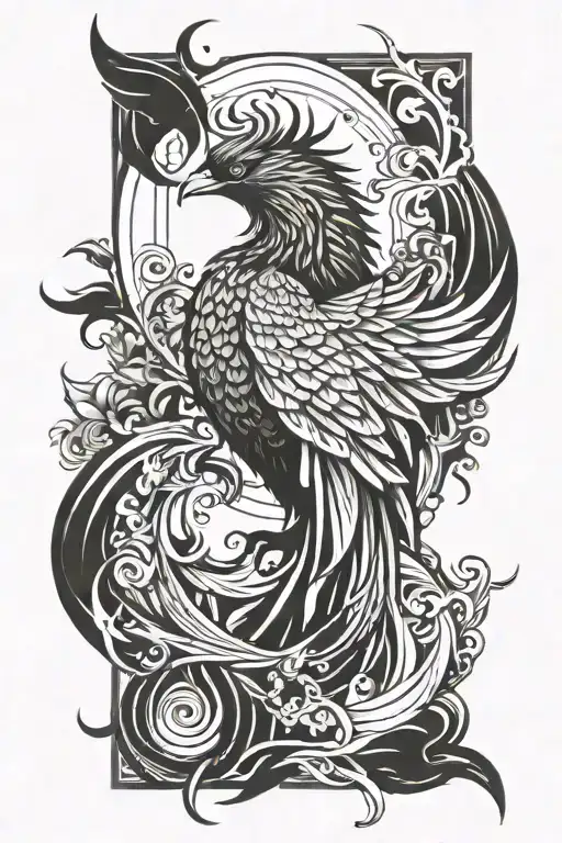 A phoenix symbolizes rebirth and overcoming struggles incorporate elements that represent tattoo design idea