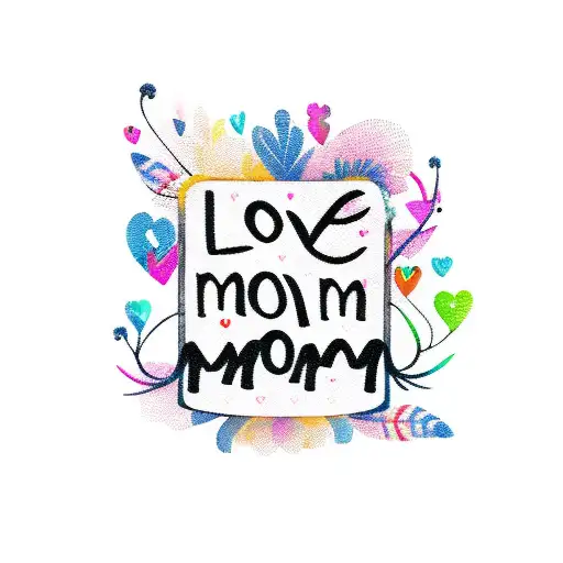 love you mom tattoo design idea