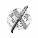 firefighter axe with Isaiah 6:8 Bible verse tattoo design idea