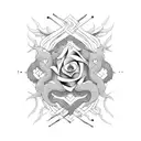 Rebirth in a blackwork style tattoo design idea