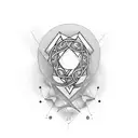 Rebirth in a blackwork style tattoo design idea