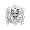 Rebirth in a blackwork style tattoo design idea