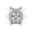 Rebirth in a blackwork style tattoo design idea