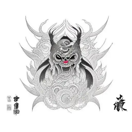 bad omens tattoo design idea