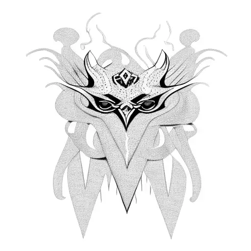 bad omens tattoo design idea