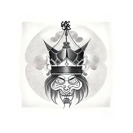 bad omens crown with barbed wire tattoo design idea