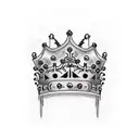 bad omens crown with barbed wire tattoo design idea
