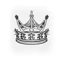 bad omens crown with barbed wire tattoo design idea