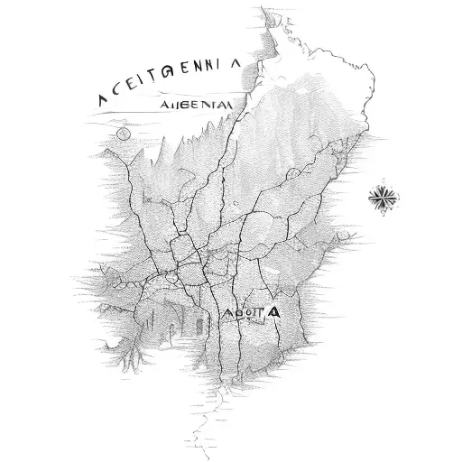 argentina map  tattoo design idea
