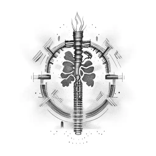 lung cancer tattoo design idea
