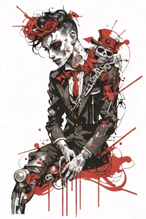 puppeteer and marionette tattoo design idea