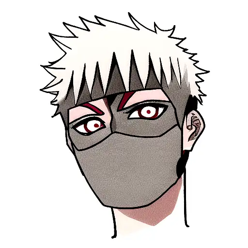 jujutsu kaisen anbu mask tattoo design idea