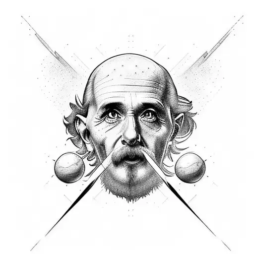 please, create a tattoo with formulas in the chest and shoulders, formulas like: Einstein, Kirchoff, Newton, Heisenberg tattoo design idea