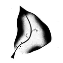 bare tree with one feather tattoo design idea