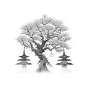 bare tree  tattoo design idea