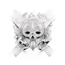 snowboard ar15 tattoo design idea