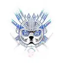 genera un diseño que contenga a tezcatlipoca  tattoo design idea