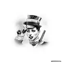 gangsta chaplin tattoo design idea