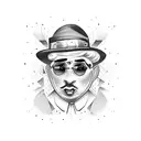 gangsta chaplin tattoo design idea