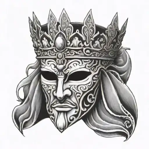 King Baldwin's  Iv Mask only mask tattoo design idea