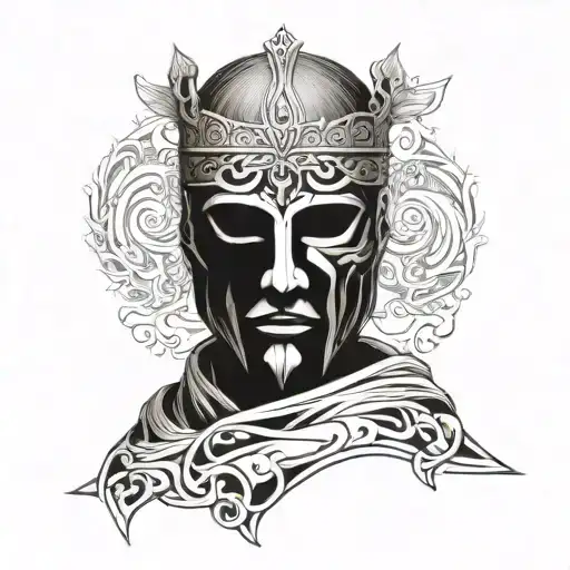 King Baldwin's  Iv Mask tattoo design idea
