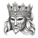King Baldwin's  Iv Mask only mask no face tattoo design idea